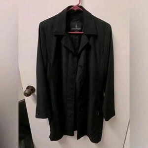 London Fog size small long button down jacket